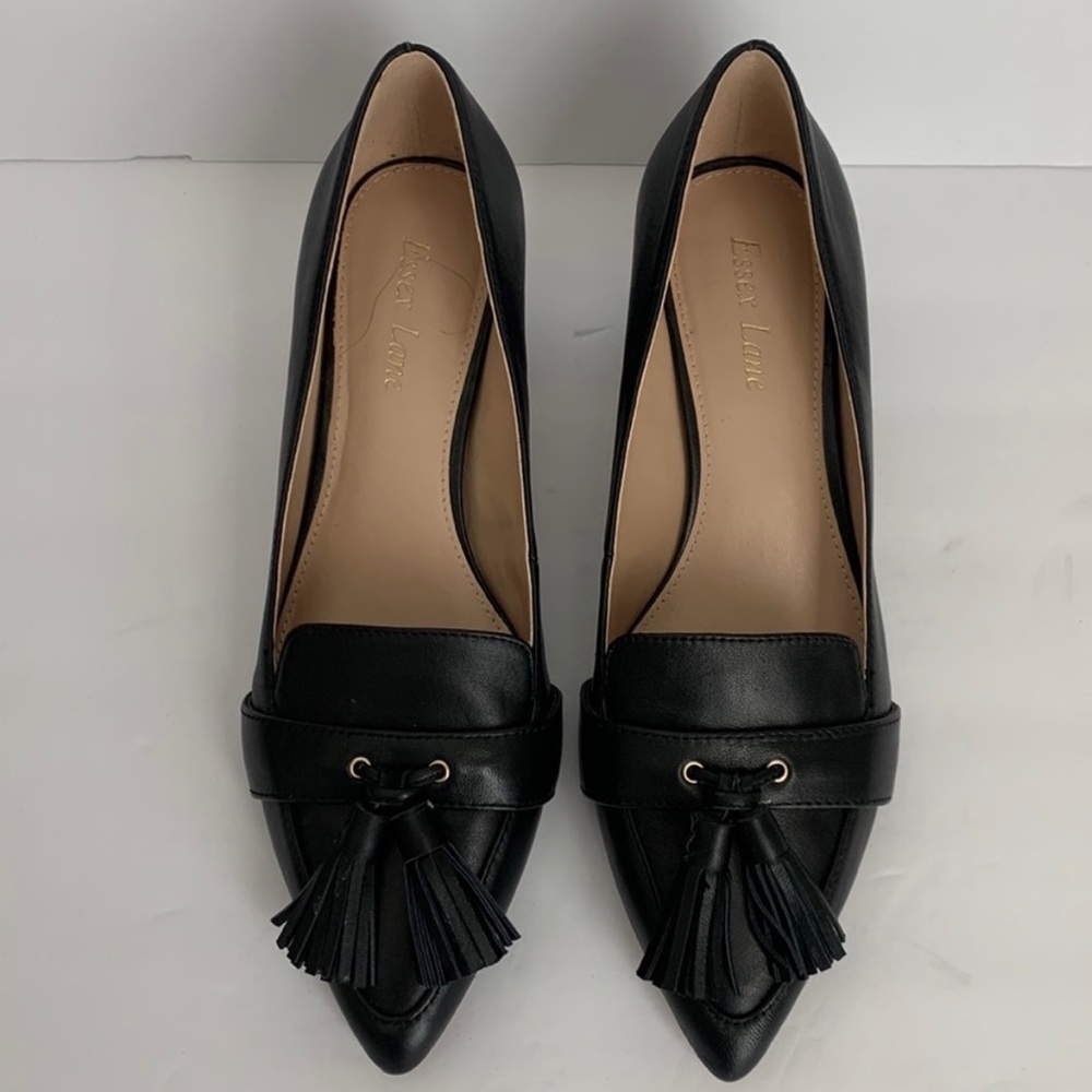 Essex Lane size 8 block heels with genuine leather upper